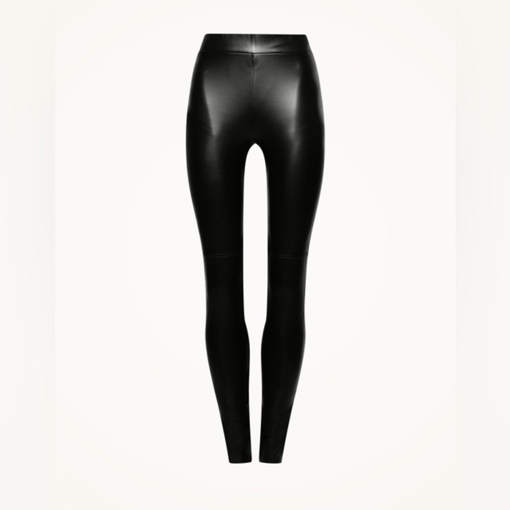 Wolford Estella Faux Leather Leggings Sz38 US8 New In Box Black